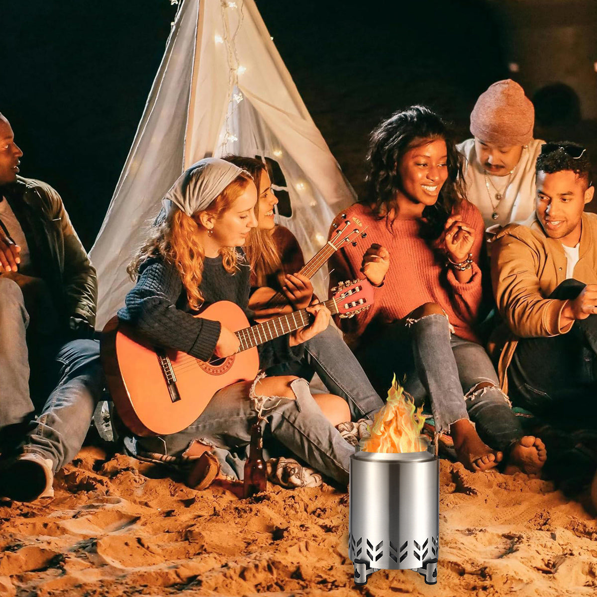 EMBERNEST – Portable Fire Bowl with Stand for Outdoor Warmth