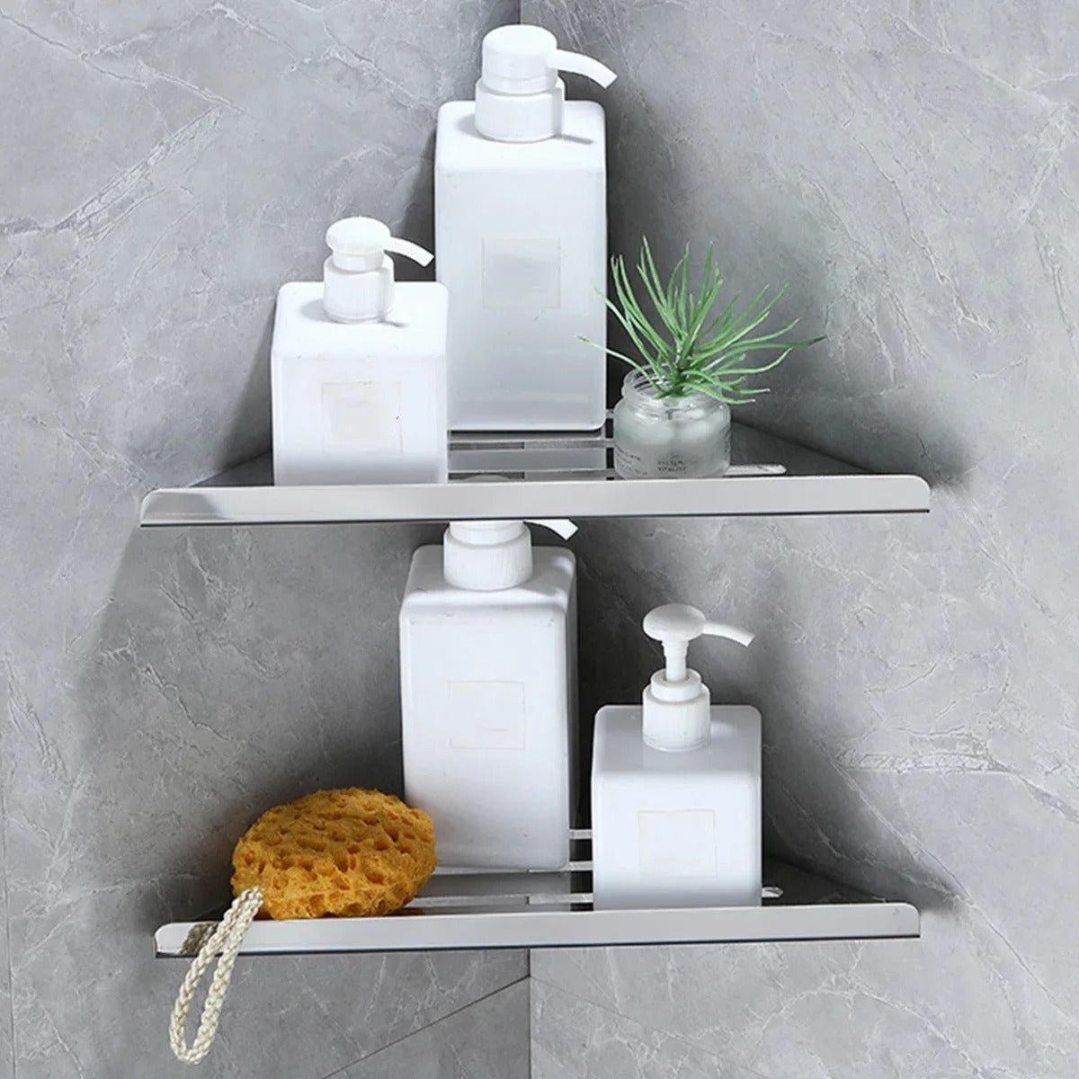 STEELCORNER – Stainless Steel Corner Shower Shelf Organizer
