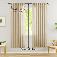 LINVIA – Flax Linen Sheer Curtains for Soft Light Filtering and Privacy Drapery