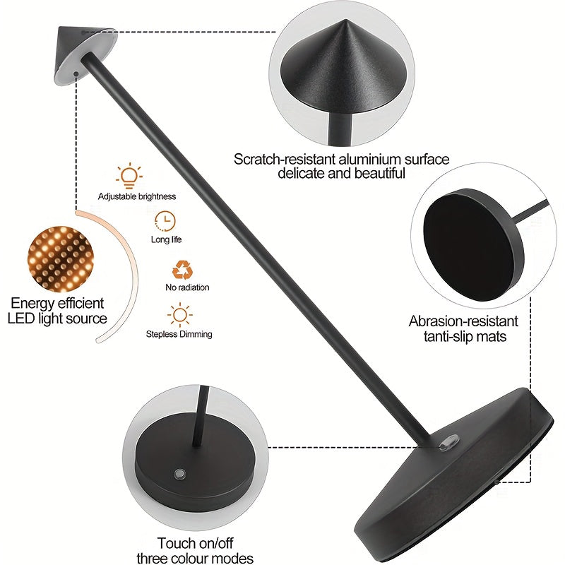 LUMIORA – Rechargeable Wireless LED Atmosphere Desk Lamp with Touch Control