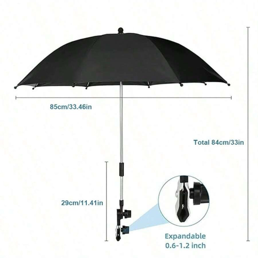 SHADEFLOW – Portable Beach Chair Umbrella with 360° Adjustable Rotation