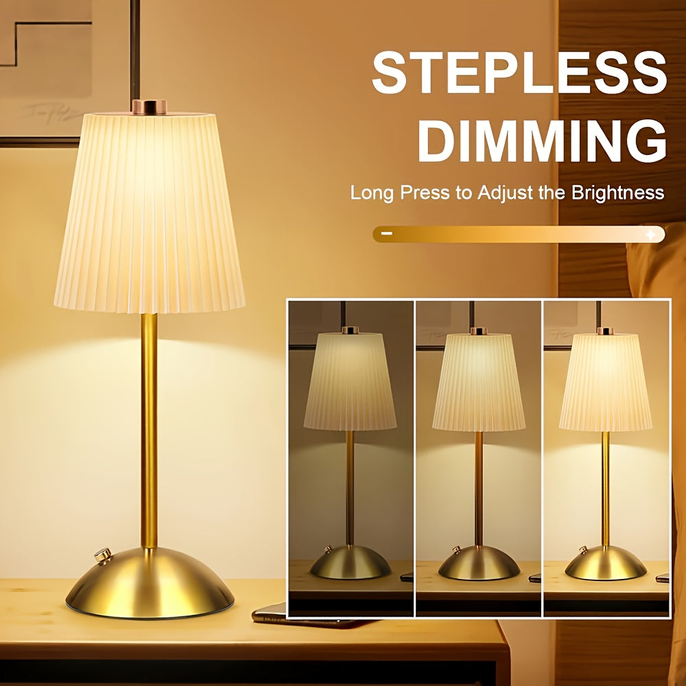 LUMISET – Portable Rechargeable LED Table Lamp Set with 3-Color Touch Control