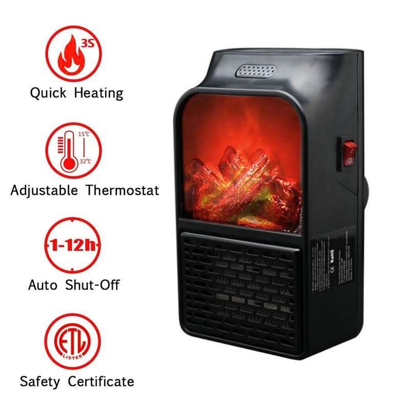 EMBERCOVE – Electric Fireplace Heater for Cozy Personal Comfort