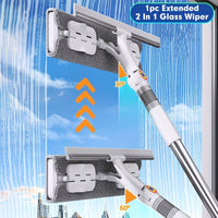 AQUASWIPE – 360° Rotating Glass Squeegee with Long Handle