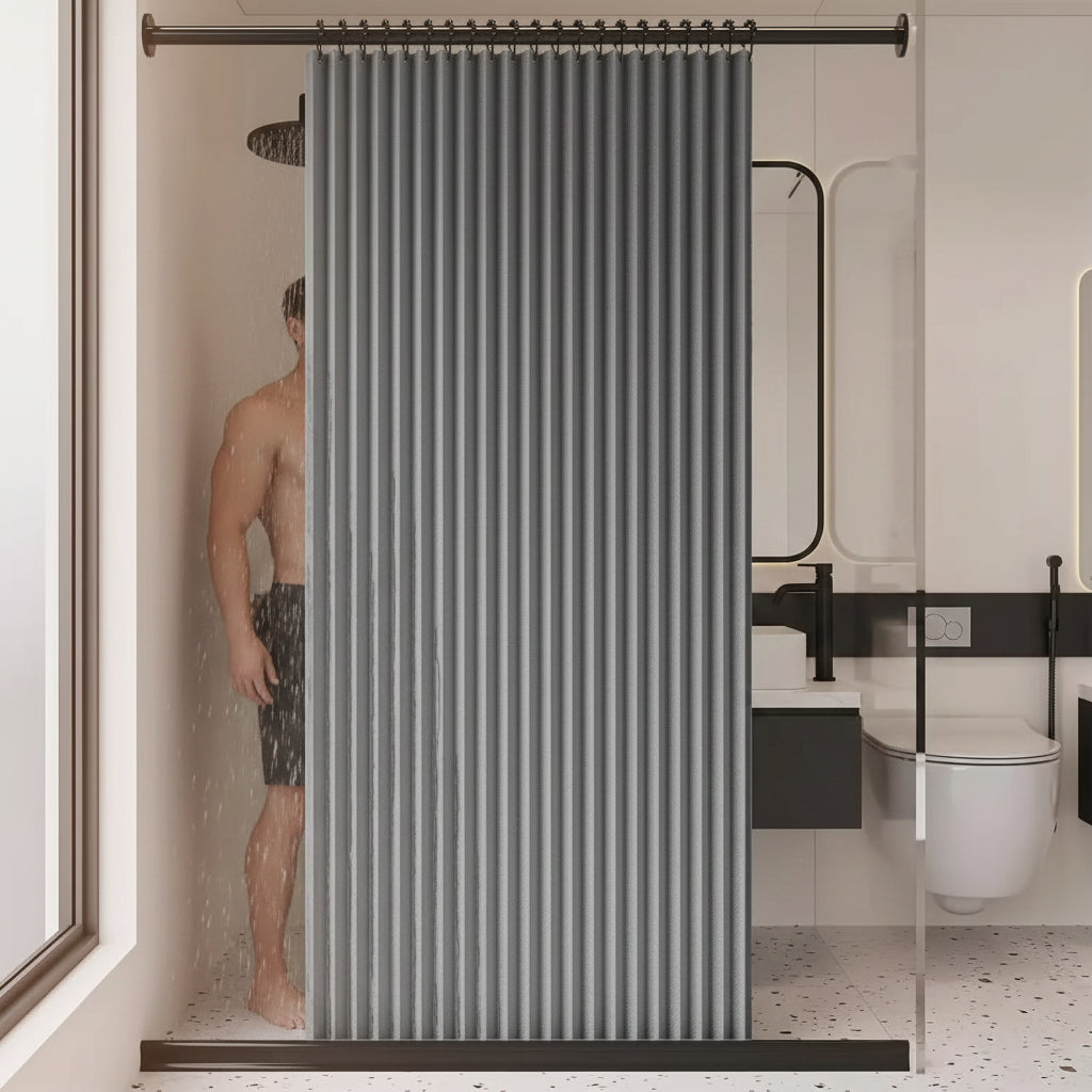 FLEXICURVE – Magnetisk foldbart bruseforhæng til walk-in badeværelser
