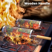 ROLLGRILL – Stainless Steel Rolling Grill Basket