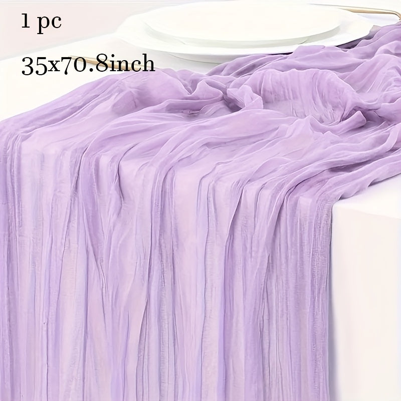 BOHOCRISP – Crinkled Cheese Tablecloth for Elegant Boho and Holiday Table Styling