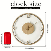 Nordwood 30 cm Minimalist Wooden Acrylic Wall Clock