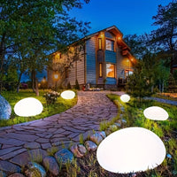 STONEGLOBE – Solar-Powered Imitation Stone Sphere Garden Lamp