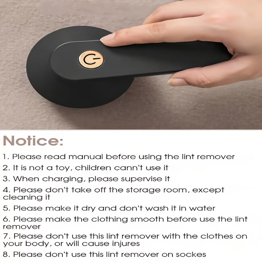 LINTORA – USB Rechargeable Fabric Shaver for Portable Clothes and Lint Removal