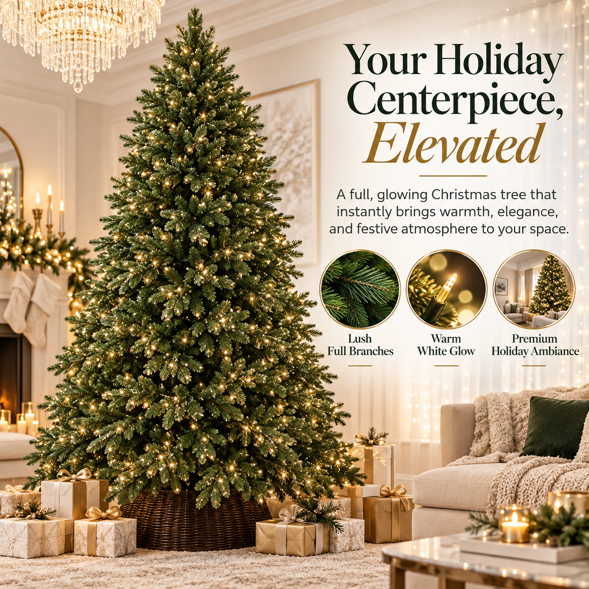 YULESERENORA – Soft Glow Christmas Light for Relaxing Winter Nights