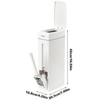DUOCLEAN – Slim Trash Can with Hidden Toilet Brush Set