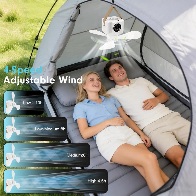 LIGHTBREEZE – Camping Fan Lantern for Outdoor & Indoor Use