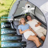 LIGHTBREEZE – Camping Fan Lantern for Outdoor & Indoor Use