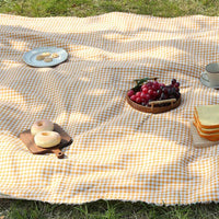 PICLUX – Minimalist Plaid Outdoor Picnic Mat for Quick-Dry Travel and Leisure Use