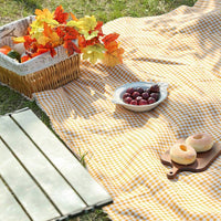 PICLUX – Minimalist Plaid Outdoor Picnic Mat for Quick-Dry Travel and Leisure Use