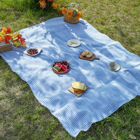 PICLUX – Minimalist Plaid Outdoor Picnic Mat for Quick-Dry Travel and Leisure Use
