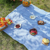PICLUX – Minimalist Plaid Outdoor Picnic Mat for Quick-Dry Travel and Leisure Use