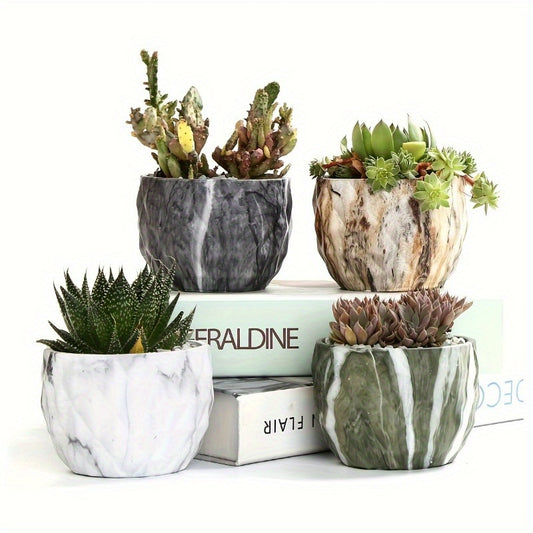 CERANEST – Vibrant Marble Style Planters for Indoor & Outdoor Décor