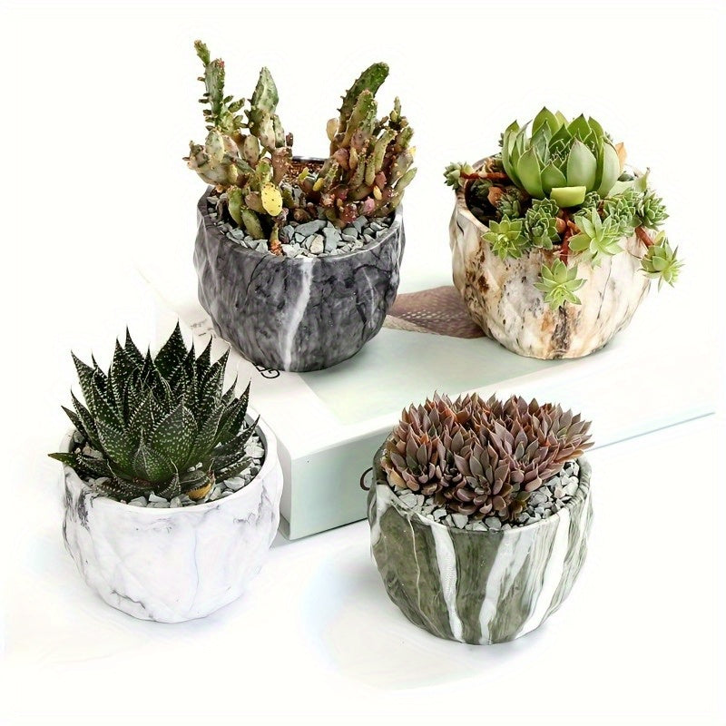 CERANEST – Vibrant Marble Style Planters for Indoor & Outdoor Décor