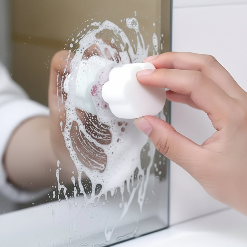 MIRRORGLOW – Streak-Free Magic Sponge for Glass & Mirror Cleaning