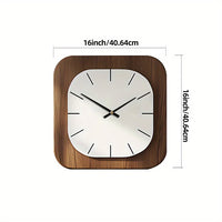 WOODHAVEN Vintage Square Wooden Wall Clock