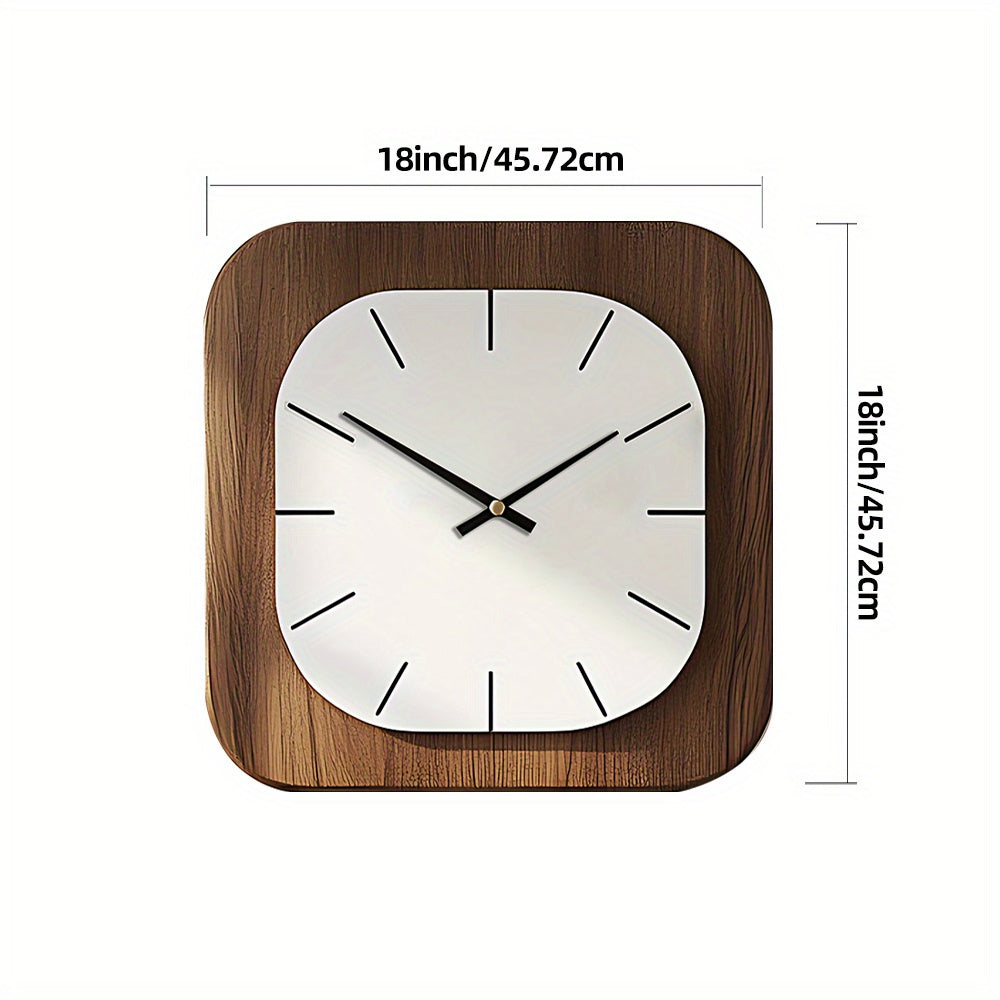 WOODHAVEN Vintage Square Wooden Wall Clock