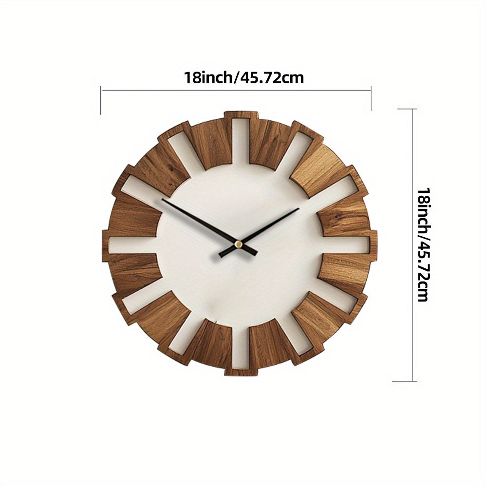 Oakvale Vintage Silent Wooden Wall Clock