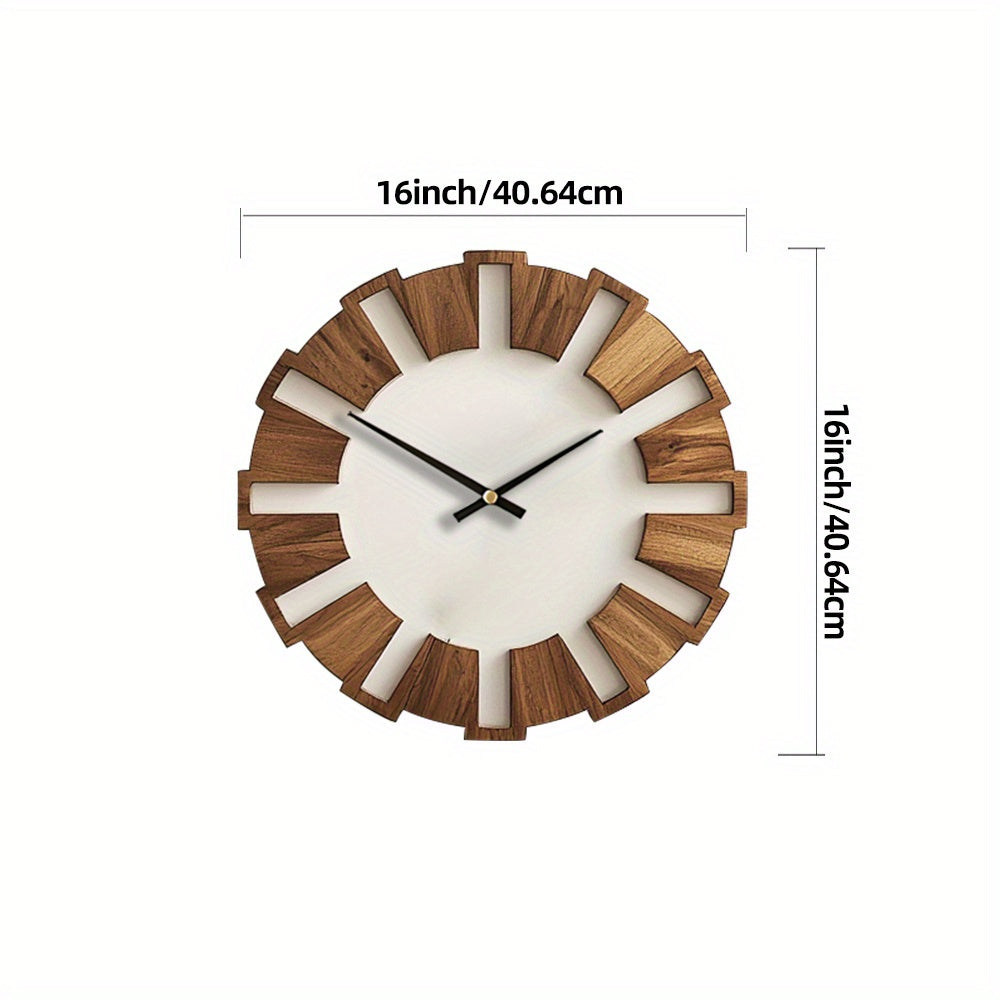 Oakvale Vintage Silent Wooden Wall Clock
