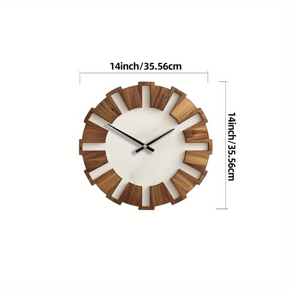 Oakvale Vintage Silent Wooden Wall Clock