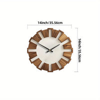 Oakvale Vintage Silent Wooden Wall Clock
