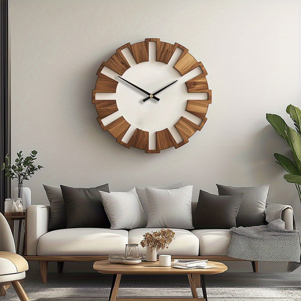 Oakvale Vintage Silent Wooden Wall Clock