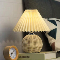 LUMORA – Rattan Table Lamp for Warm Ambient Lighting and Cozy Interior Atmosphere
