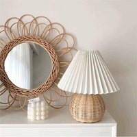 LUMORA – Rattan Table Lamp for Warm Ambient Lighting and Cozy Interior Atmosphere