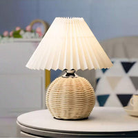 LUMORA – Rattan Table Lamp for Warm Ambient Lighting and Cozy Interior Atmosphere