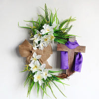 SACREDHALO – Wreath and Cross Wall Decor for Graceful Display