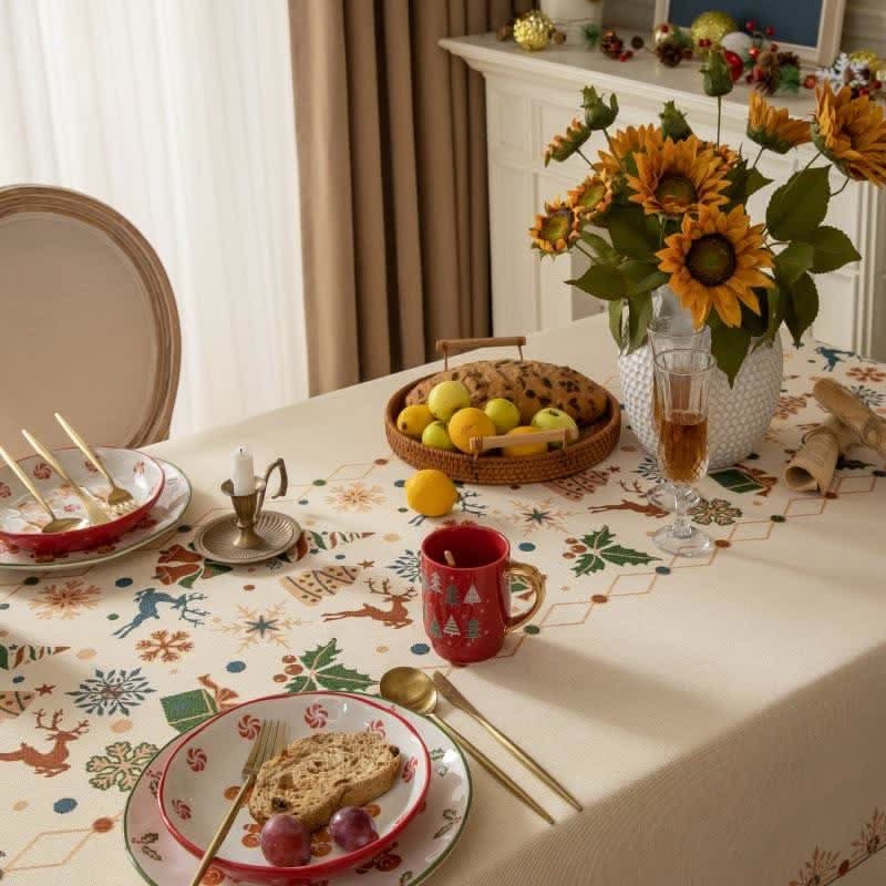 DINECREST – Beige Tablecloth for Sophisticated Festive Tables