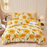 SUNMIRA – Sunflower Reversible Bedding Set for Bright Bedroom Ambiance