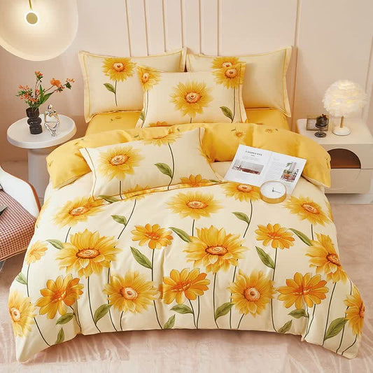 SUNMIRA – Wende-Bettwäsche-Set mit Sonnenblumen für ein helles Schlafzimmerambiente