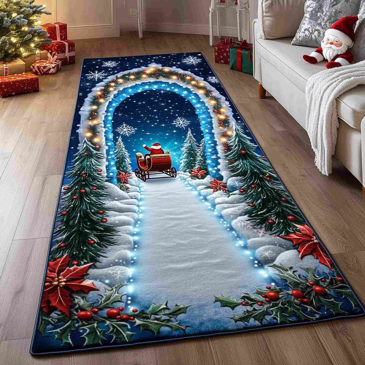 TREECHEER – Tappeto per albero di Natale per decorazioni festive facili