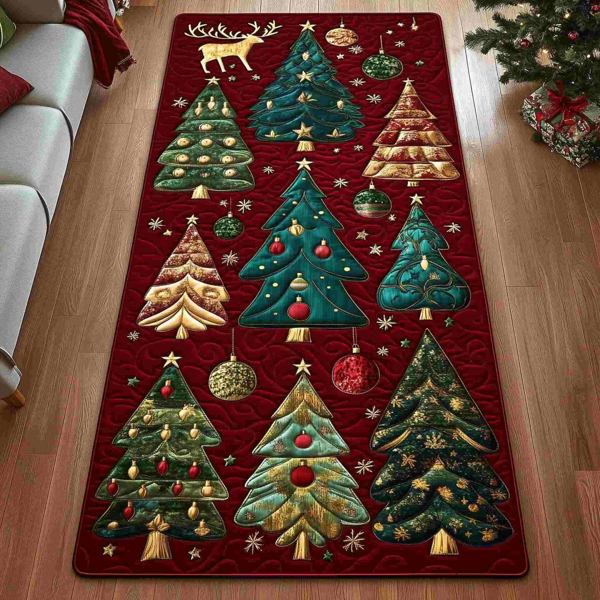 TREECHEER – Tappeto per albero di Natale per decorazioni festive facili