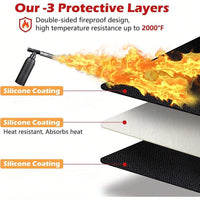 FLAMESHIELD – Outdoor BBQ Fire-Resistant Mat for Heat, Oil, and Surface Protection