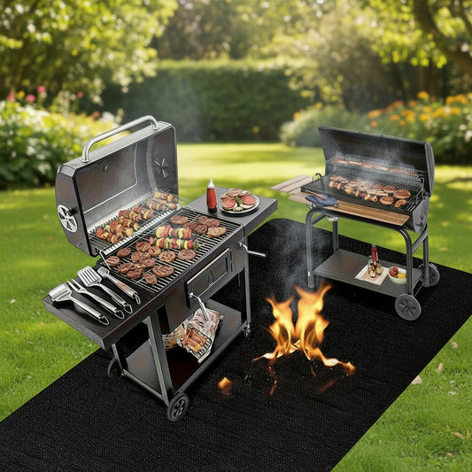 FLAMESHIELD – Outdoor BBQ Fire-Resistant Mat for Heat, Oil, and Surface Protection