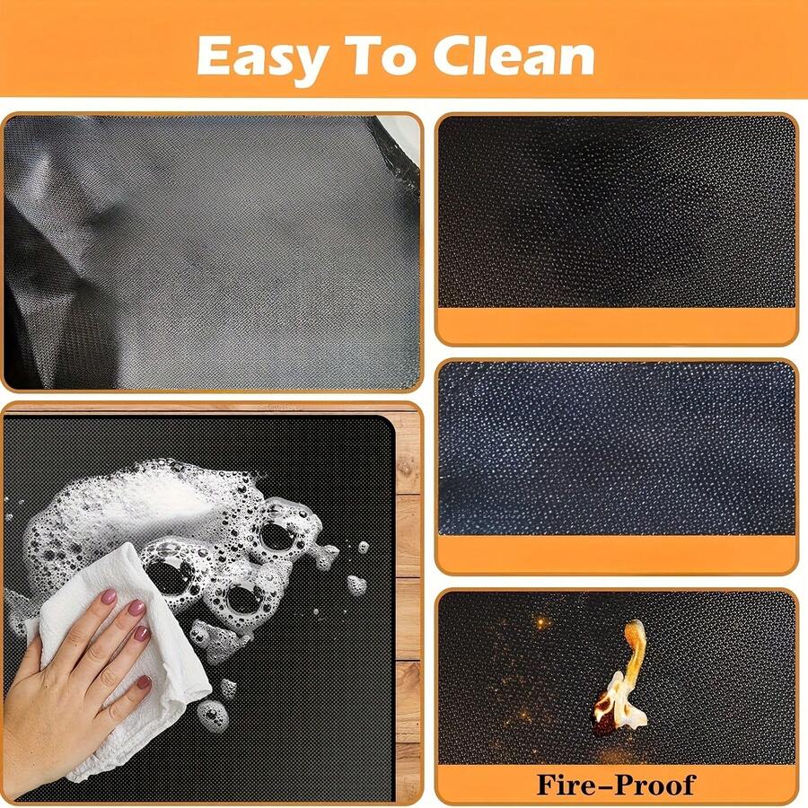 FLAMESHIELD – Outdoor BBQ Fire-Resistant Mat for Heat, Oil, and Surface Protection