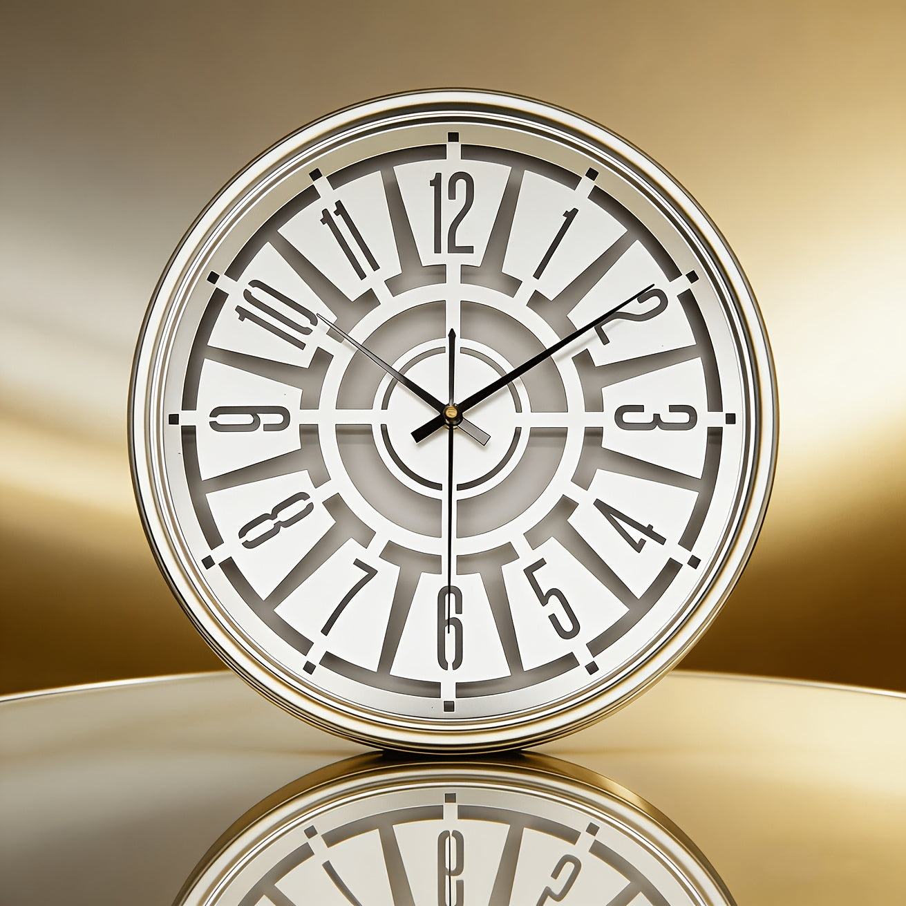LUMORA – 15.75 Inch Silent 3D Iron Frame Wall Clock for Modern Decor
