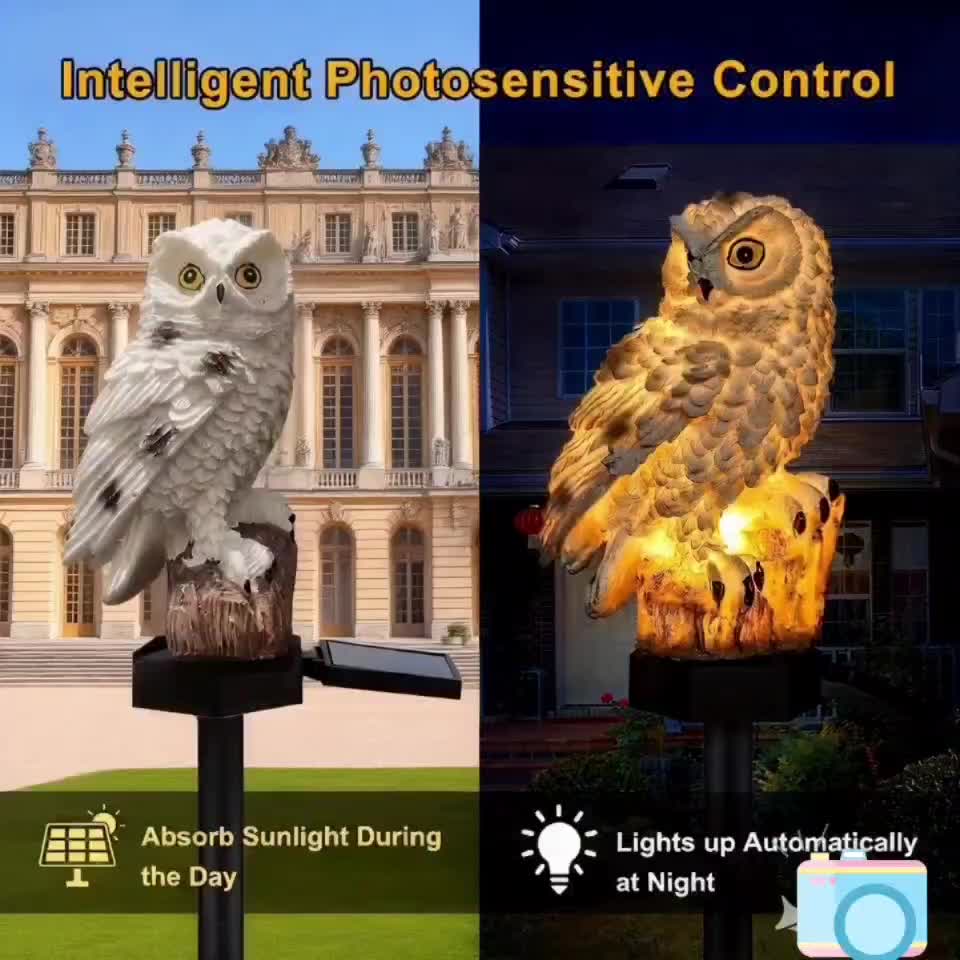 OWLGLOW – Solar LED Owl Garden Statue Light