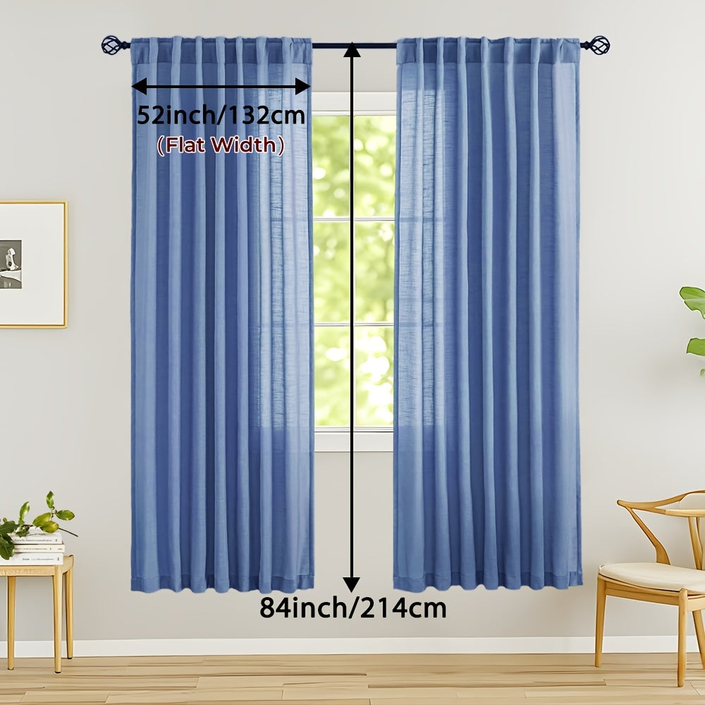 LINVIA – Flax Linen Sheer Curtains for Soft Light Filtering and Privacy Drapery