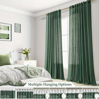 LINVIA – Flax Linen Sheer Curtains for Soft Light Filtering and Privacy Drapery