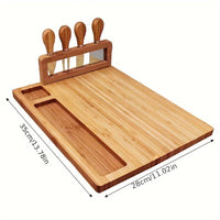 BAMSLICE – Bamboo Cheese Board Set for Creative Serving and Multi-Purpose Kitchen Use