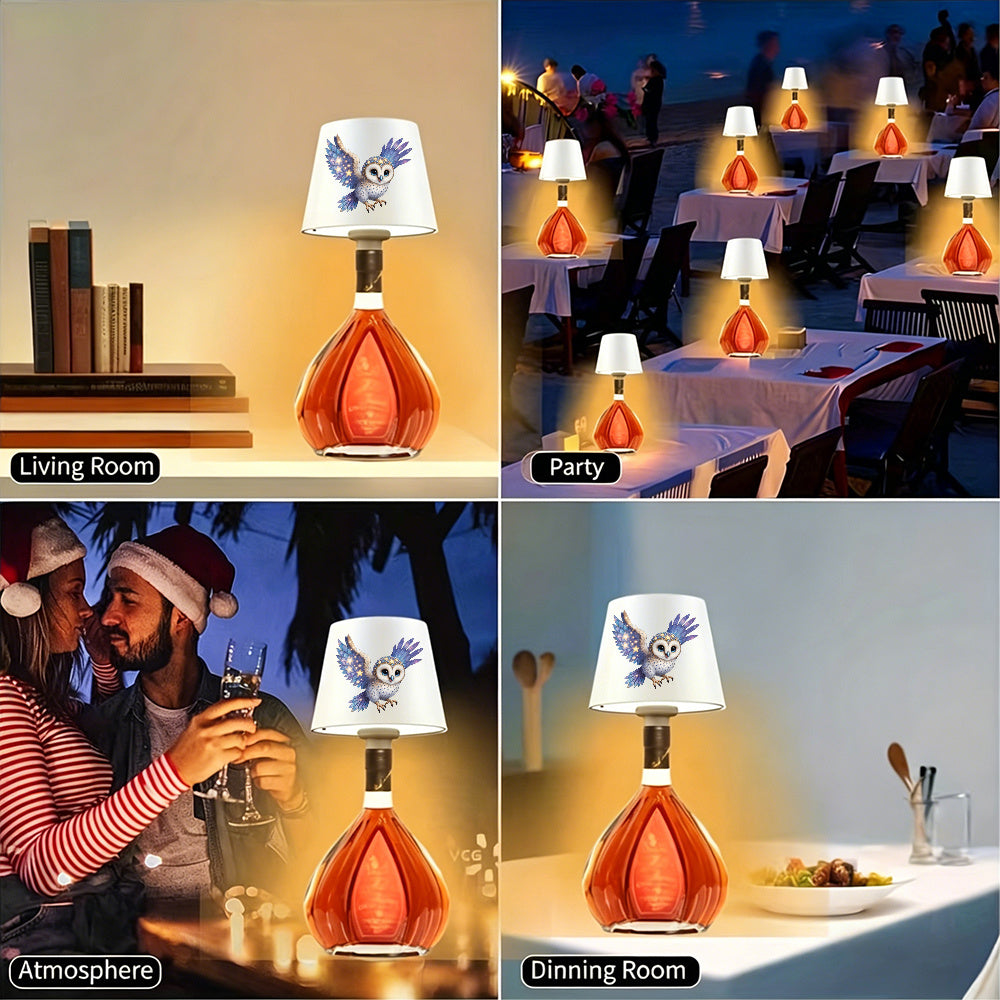 OWLYGLOW – Multifunctional LED Bottle Table Lamp with Owl Design